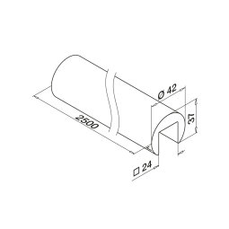 MODELL 6950 | Holz-Glasleisten-Handlauf Ø 42 mm |...