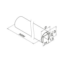 MODELL 6920 | Glasleistenrohr Ø 42,4 mm |...