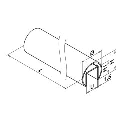 MODELL 6920 | Glasleistenrohr Ø 42,4 mm |...