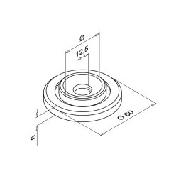 MODELL 0501 | Rosette | Ø 60mm |V2A | für...