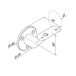 MODELL 0126 | Handlaufhalter für Wandbefestigung |...