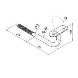 MODELL 0110 | Handlaufhalter für Wandbefestigung |...