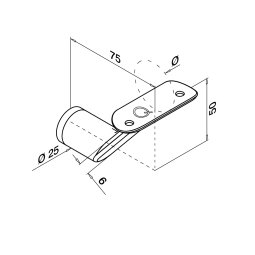 MODELL 0123 | Handlaufhalter für Pfostenbefestigung...