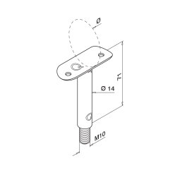 MODELL 0810 | Handlaufhalter | M10 | V2A | für...