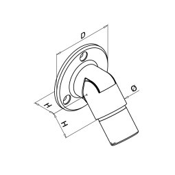 MODELL 0506 | Wandflansch mit Gelenk | 0-50° | V2A |...