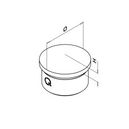 MODELL 0729 | Endkappe | gewölbt | V4A |für Rohr Ø 42,4x2,0 mm | hochglanzpoliert