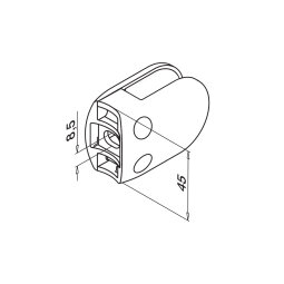 MODELL 2800 | Glasklemme | V4A | für Ø 42,4...