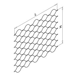 MODELL 7910 | Netzfüllung | Drahtseil Ø 1,5 mm | V4A | Länge: 50 m | Höhe: 800 mm