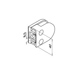 MODELL 2700 | Glasklemme | 50 x 40 mm | für...