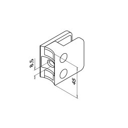 MODELL 2100 | Glasklemme | 45 x 45 mm | für...